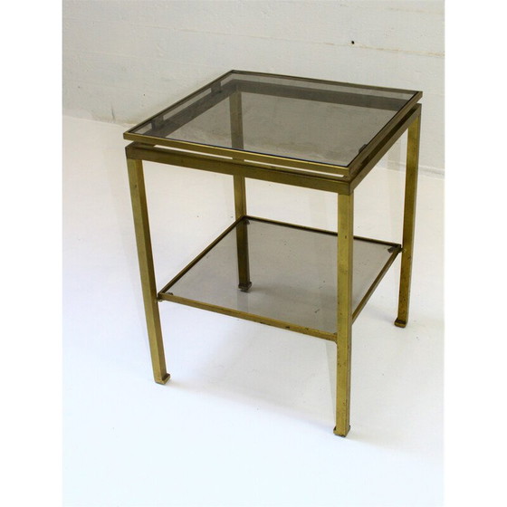 Image 1 of Table d'appoint vintage en laiton par Guy Lefevre