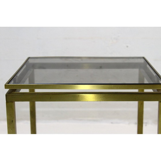 Image 1 of Table d'appoint vintage en laiton par Guy Lefevre