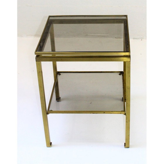 Image 1 of Table d'appoint vintage en laiton par Guy Lefevre