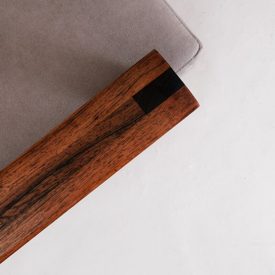 Image 1 of Fauteuil vintage "Capella" en palissandre et cuir par Illum Wikkelsø, Danemark 1959