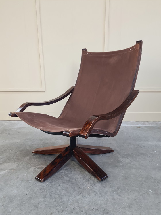 Image 1 of Chaise longue pivotante en cuir de Gerald Easden pour Module Furniture, années 1960