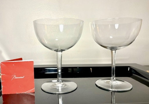 2 coupes à champagne de dégustation Baccarat