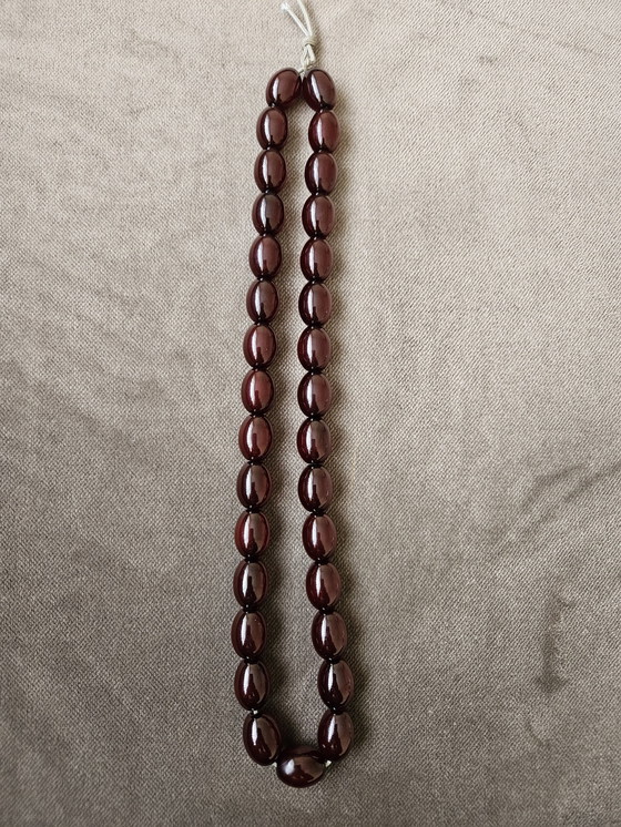 Image 1 of Collier ambre bakélite Faturan Cherry