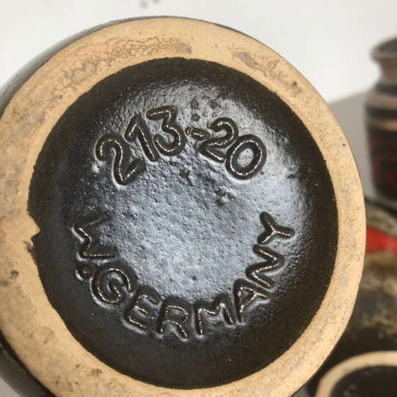 Image 1 of Ensemble de 4 vases en céramique vintage par Scheurich, Allemagne 1970