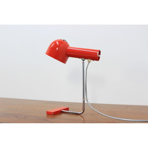 Lampe de table orange vintage par Josef Hůrka pour Napako, 1970
