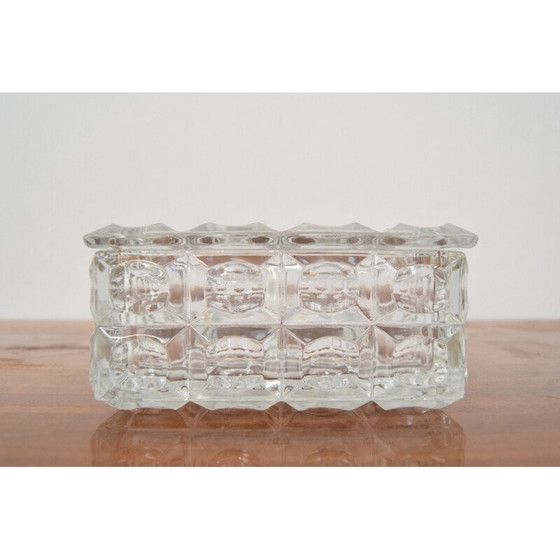 Image 1 of Sucrier en verre vintage, Tchécoslovaquie 1960