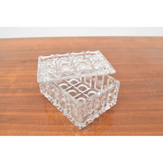 Image 1 of Sucrier en verre vintage, Tchécoslovaquie 1960