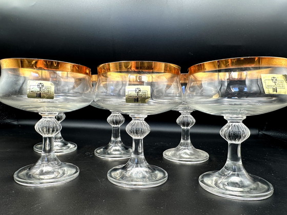 Image 1 of 1960s Champagne Coupe Glasses Germany