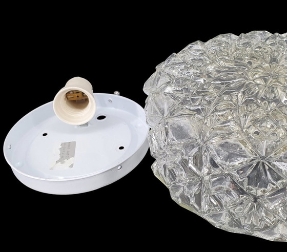 Image 1 of 2120 Plafonnier vintage en verre transparent