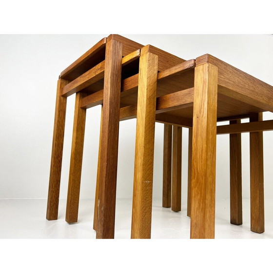 Image 1 of Ensemble de 3 tables vintage en chêne danois, années 1960