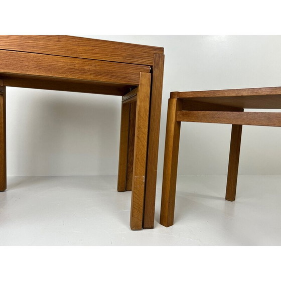 Image 1 of Ensemble de 3 tables vintage en chêne danois, années 1960