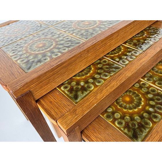 Image 1 of Ensemble de 3 tables vintage en chêne danois, années 1960