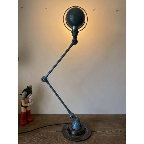 Image 1 of Lampe de bureau vintage industrielle en aluminium Jieldé par Jean Louis Domecq