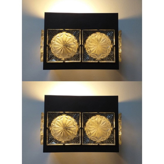 Image 1 of Paire d'appliques vintage 1970