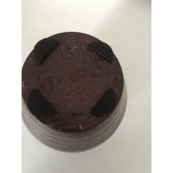 Image 1 of Vase vintage en céramique Accolay avec motifs géométriques, 1960