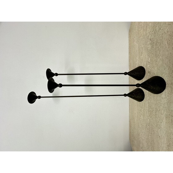 Image 1 of Ensemble de 3 chandeliers vintage en bronze, 1980