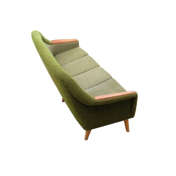 Image 1 of Canapé vintage norvégien en boucle olive, 1970