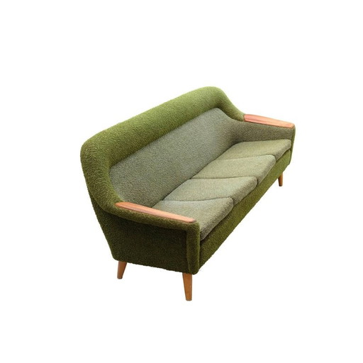Canapé vintage norvégien en boucle olive, 1970