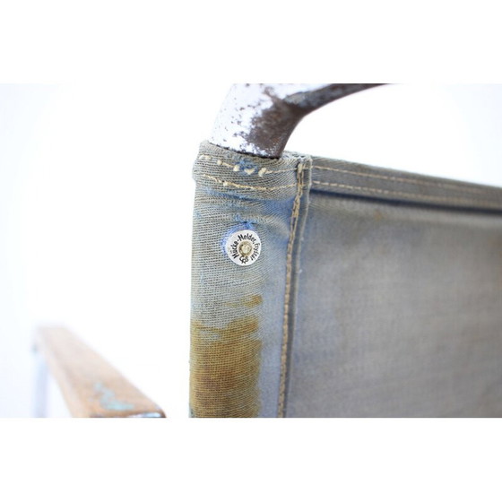 Image 1 of Chaise vintage pour Mücke Melder en fer et tissu 1930