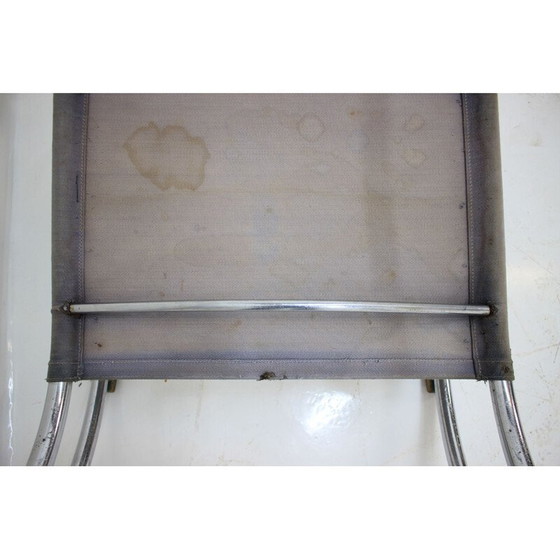 Image 1 of Chaise vintage pour Mücke Melder en fer et tissu 1930