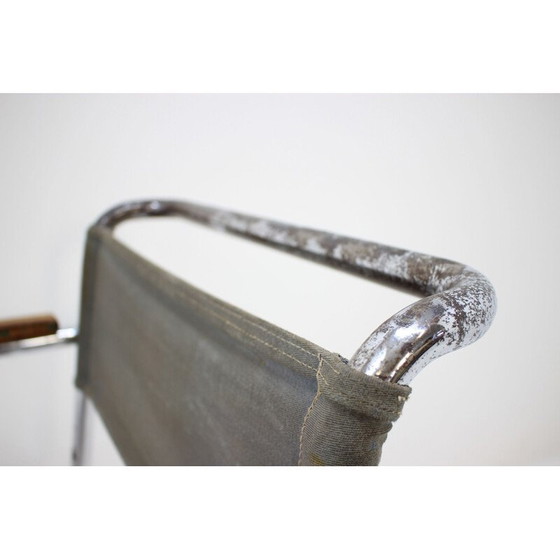 Image 1 of Chaise vintage pour Mücke Melder en fer et tissu 1930