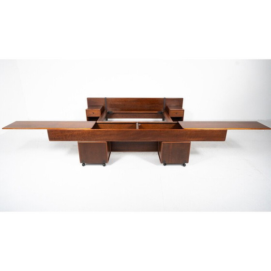 Image 1 of Lit de jour vintage avec tables de chevet par Fabio Lenci pour Bernini, Italie 1970