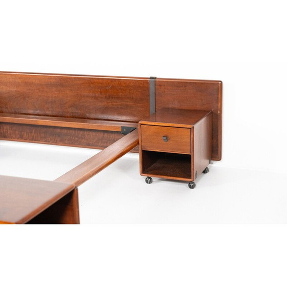 Image 1 of Lit de jour vintage avec tables de chevet par Fabio Lenci pour Bernini, Italie 1970