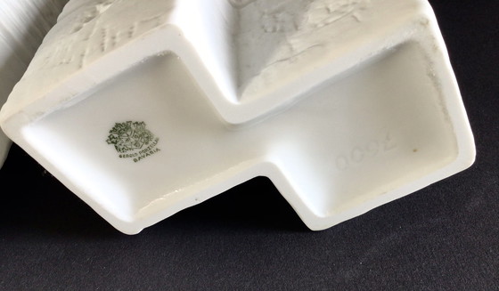 Image 1 of 2 Vases Biscuit Brutalist Fossil Rolled 1970