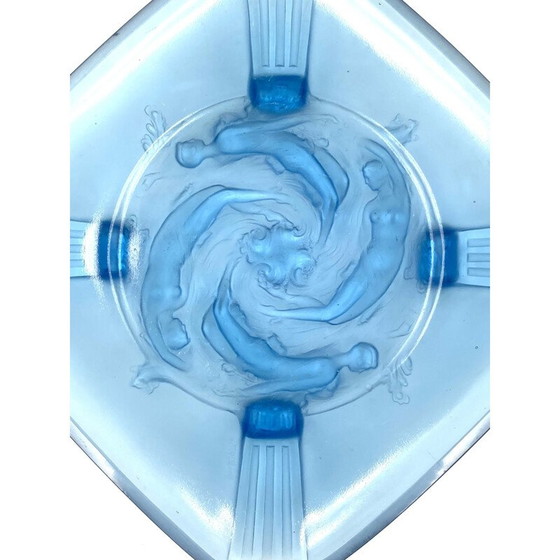 Image 1 of Plateau vintage en verre moulé par Verreries Des Hanots, France 1930