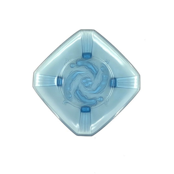 Image 1 of Plateau vintage en verre moulé par Verreries Des Hanots, France 1930