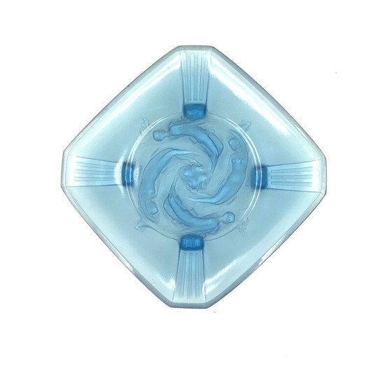 Image 1 of Plateau vintage en verre moulé par Verreries Des Hanots, France 1930