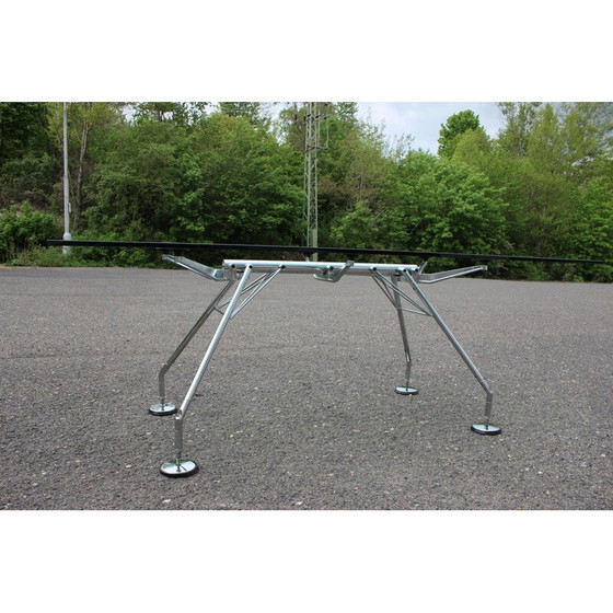 Image 1 of Table en verre vintage modèle Nomos par Norman Foster pour Tecno, Italie, années 1970
