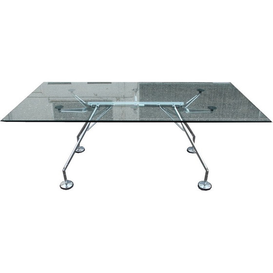 Image 1 of Table en verre vintage modèle Nomos par Norman Foster pour Tecno, Italie, années 1970