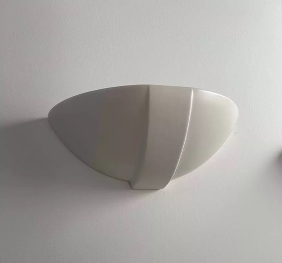 Image 1 of 2X D’Applique Vintage Porcelaine Blanc Mat