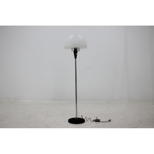 Lampadaire vintage en verre et acier chromé pour Lidokov, Tchécoslovaquie 1970