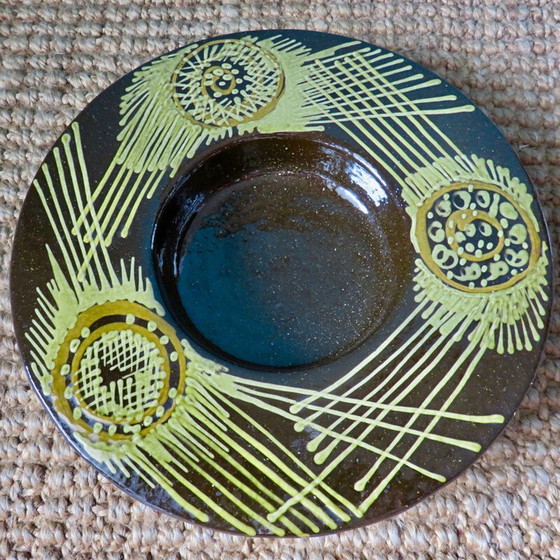 Image 1 of Plat vintage en grès d'Olle Alberius, Suède 1965