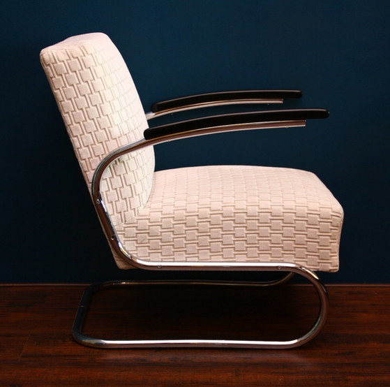Fauteuil fonctionnaliste, restauré, Bauhaus – Kovona, Chrome, Metal (photo 2 of 6)