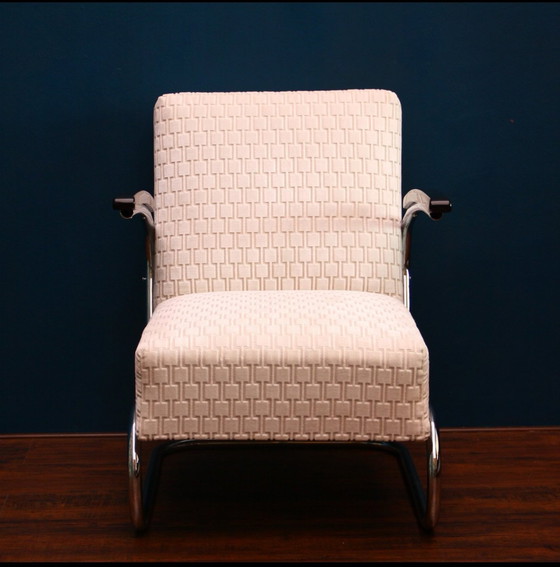 Fauteuil fonctionnaliste, restauré, Bauhaus – Kovona, Chrome, Metal (photo 3 of 6)