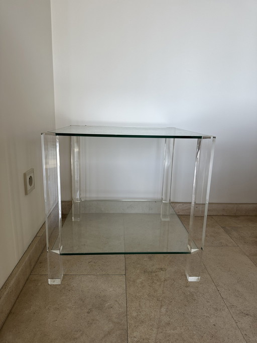 Table d'appoint en verre