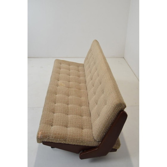 Image 1 of Canapé-lit pliant vintage en tissu et métal, Tchécoslovaquie 1970