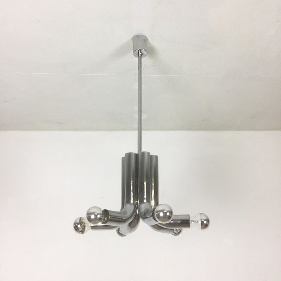 Image 1 of Suspension Spoutnik chromée moderniste par Cosack Lights, Allemagne - années 1960