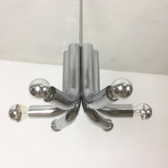 Image 1 of Suspension Spoutnik chromée moderniste par Cosack Lights, Allemagne - années 1960