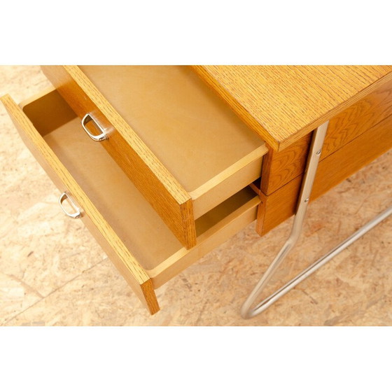 Image 1 of Bureau vintage en chrome et bois pour Kovona, Tchécoslovaquie 1950