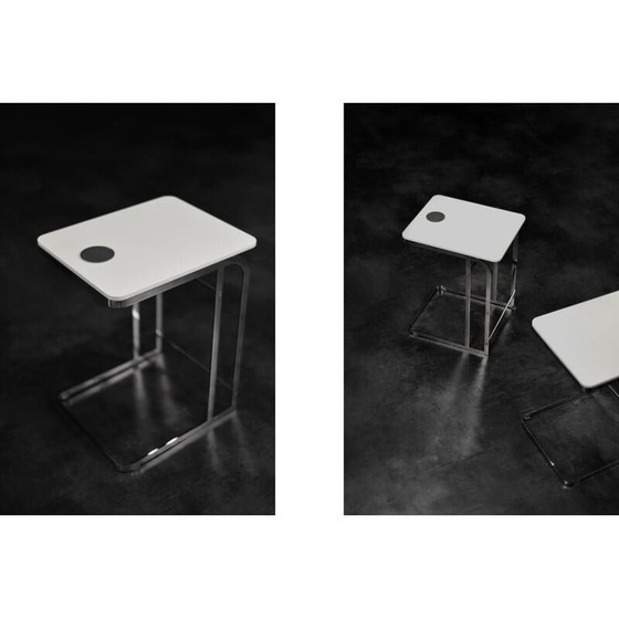 Image 1 of Paire de tables basses blanches italiennes Carlotta par Antonio Citterio pour Flexform, 1997