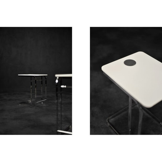 Image 1 of Paire de tables basses blanches italiennes Carlotta par Antonio Citterio pour Flexform, 1997