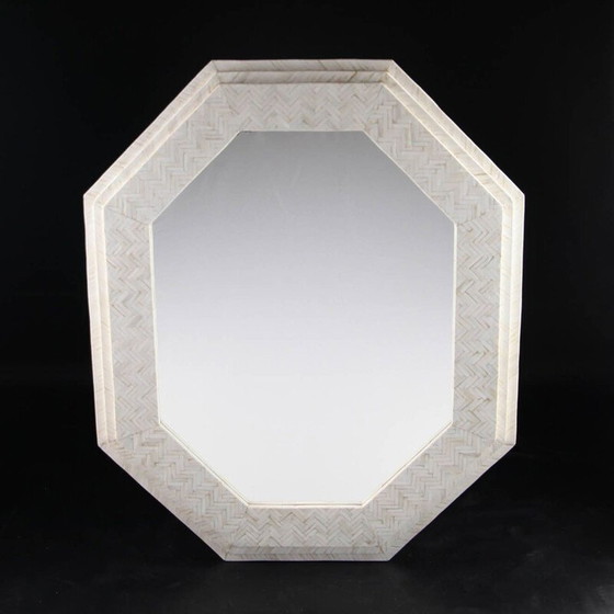 Image 1 of Miroir vintage en marqueterie d'os