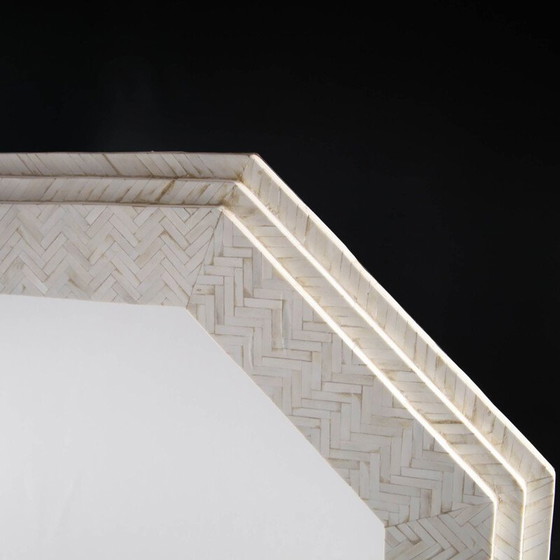 Image 1 of Miroir vintage en marqueterie d'os