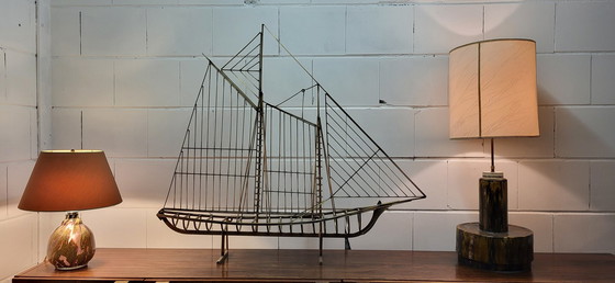 Image 1 of Curtis Jeré Sculpture goélette 1976 Signé