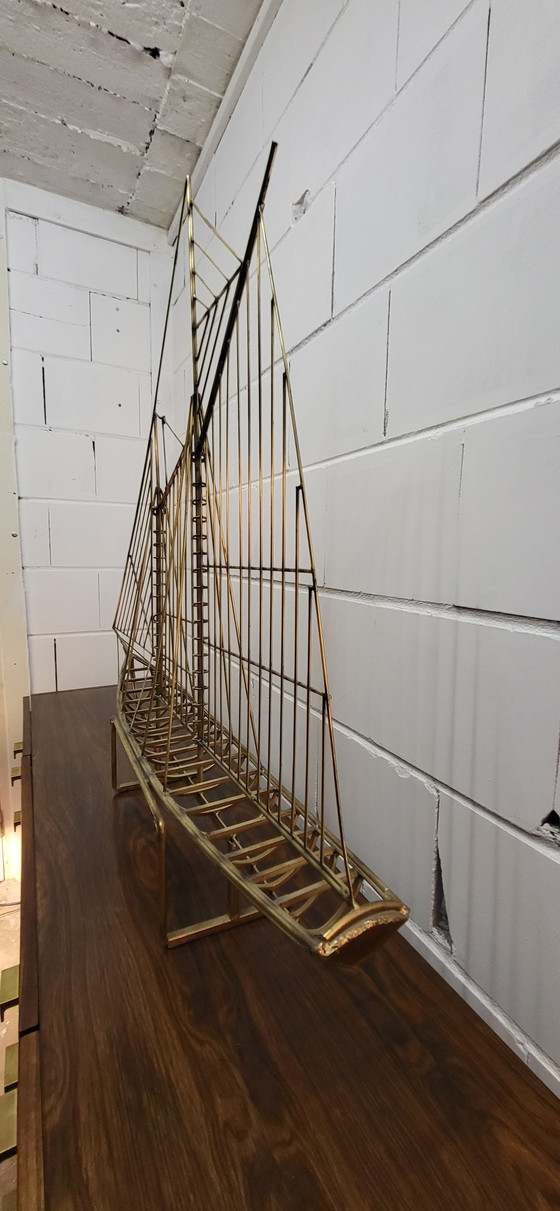 Image 1 of Curtis Jeré Sculpture goélette 1976 Signé