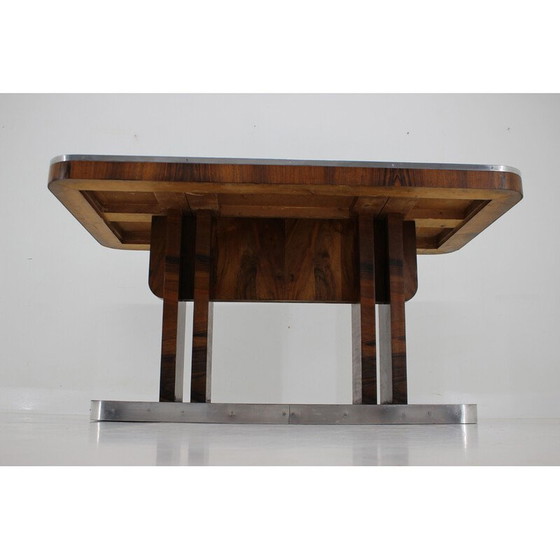 Image 1 of Table vintage Art Déco en noyer, Tchécoslovaquie 1930